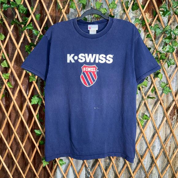 Vintage Y2K K Swiss apparel shoes 2000s essential t-shirt - Picture 1 of 4